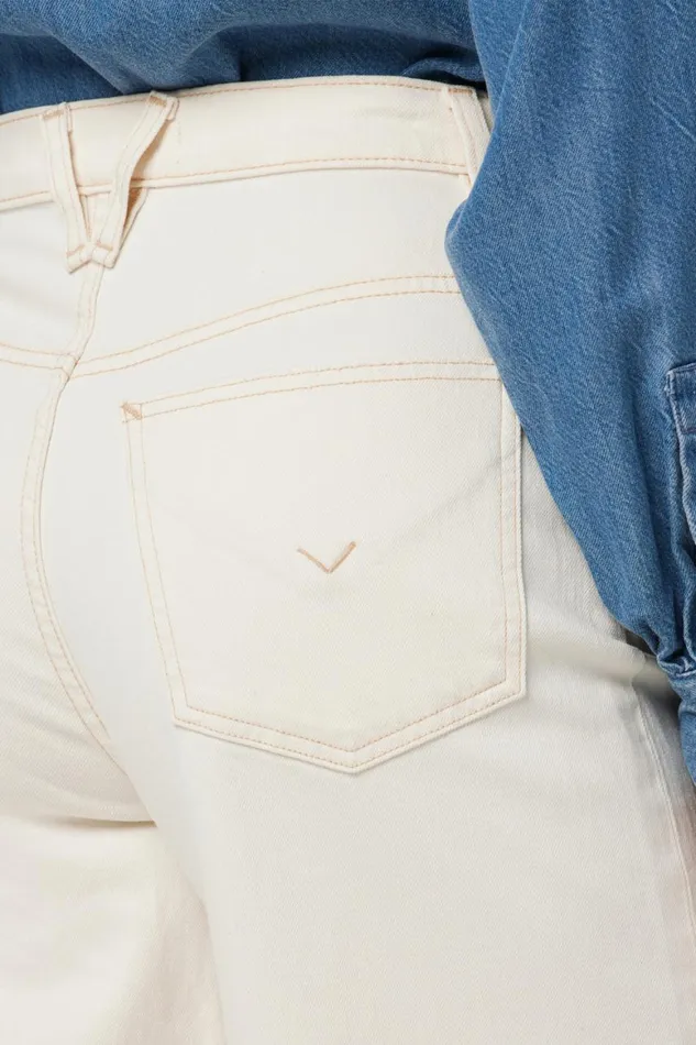 Hudson Jeans Wide Leg James HighRise Wide Leg Crop Jean Ecru Destructed Hem 8211 Women Hudson Jeans Wide Leg James HighRise Wide Leg Crop Jean Ecru Destructed Hem 8211 Women