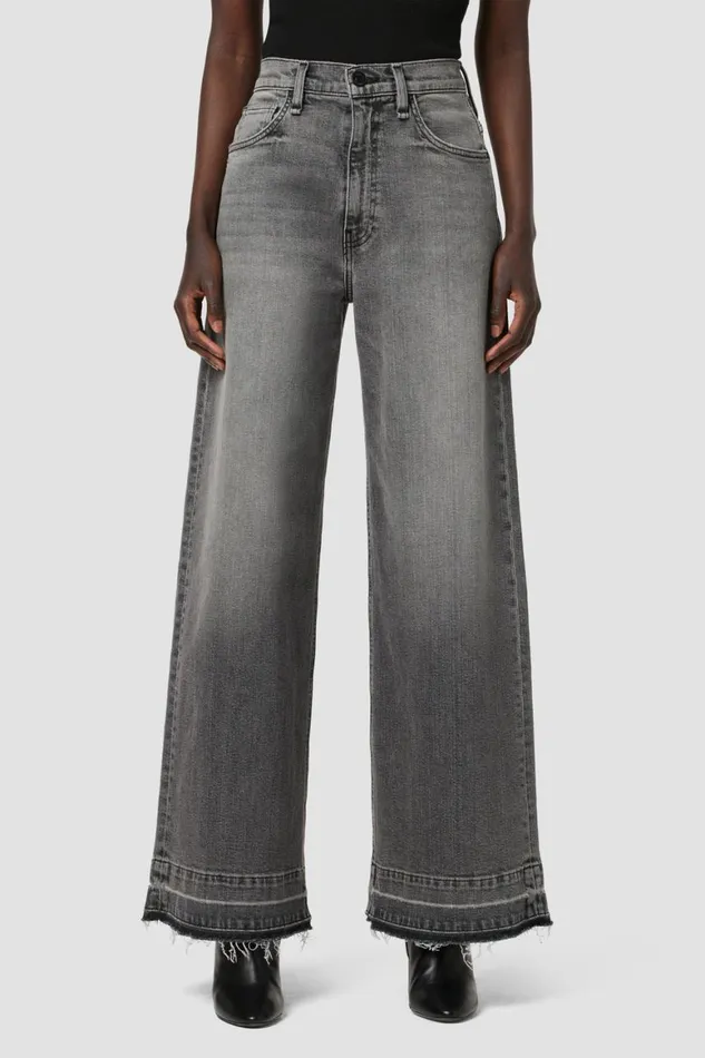 Hudson Jeans Wide Leg James HighRise Wide Leg Petite Jean Black Smoke 8211 Women Hudson Jeans Wide Leg James HighRise Wide Leg Petite Jean Black Smoke 8211 Women