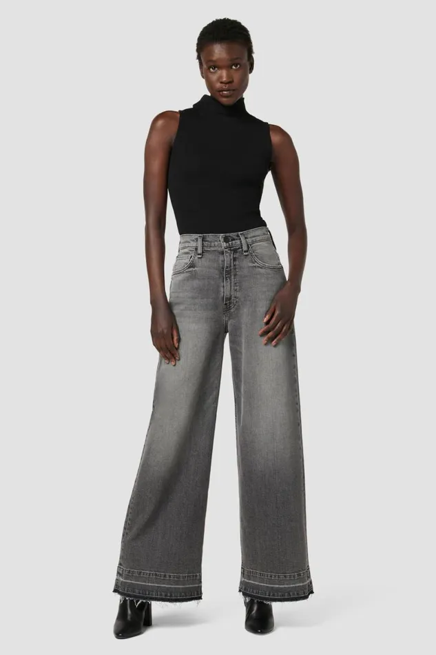 Hudson Jeans Wide Leg James HighRise Wide Leg Petite Jean Black Smoke 8211 Women Hudson Jeans Wide Leg James HighRise Wide Leg Petite Jean Black Smoke 8211 Women