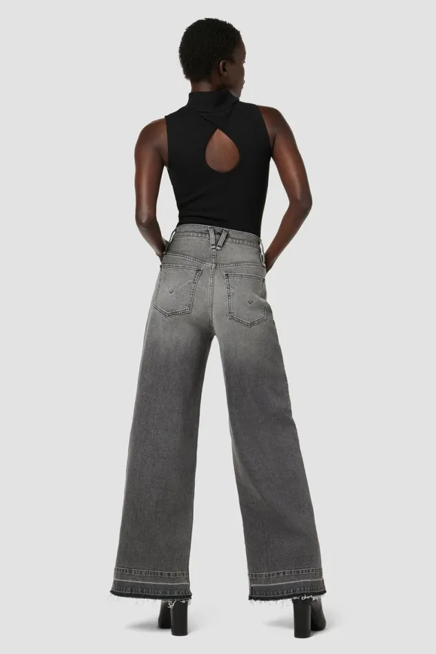 Hudson Jeans Wide Leg James HighRise Wide Leg Petite Jean Black Smoke 8211 Women Hudson Jeans Wide Leg James HighRise Wide Leg Petite Jean Black Smoke 8211 Women