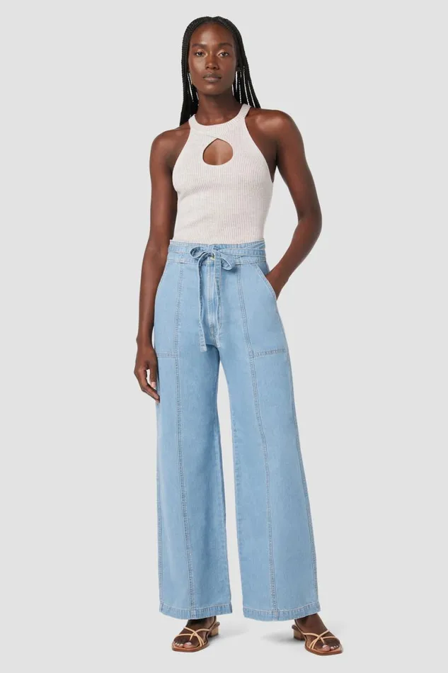 Hudson Jeans Wide Leg Tie Waist Wide Leg Barefoot Trouser First Class 8211 Women Hudson Jeans Wide Leg Tie Waist Wide Leg Barefoot Trouser First Class 8211 Women