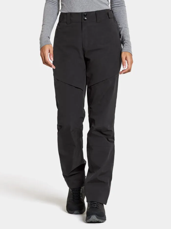 Idun Pants Black Women Didriksons Walking Trousers