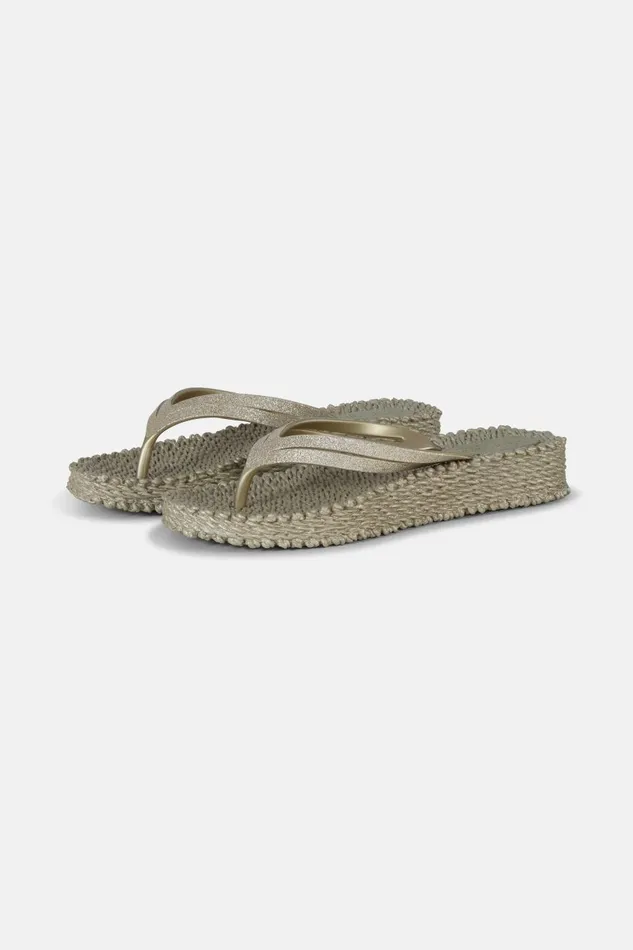 Ilse Jacobsen Flip Flop On Platform Sole 8211 Platin Women Flip Flops