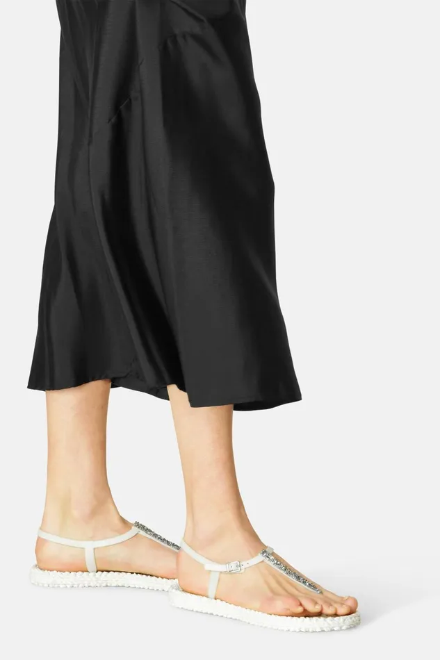 Ilse Jacobsen Flip Flops With Rhinstones 8211 Creme Women Flip Flops