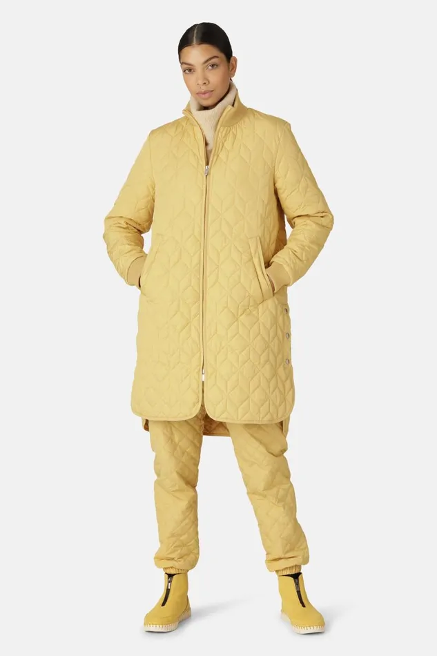 Ilse Jacobsen Padded Quilt Coat 8211 Marigold Women Jackets And Coats