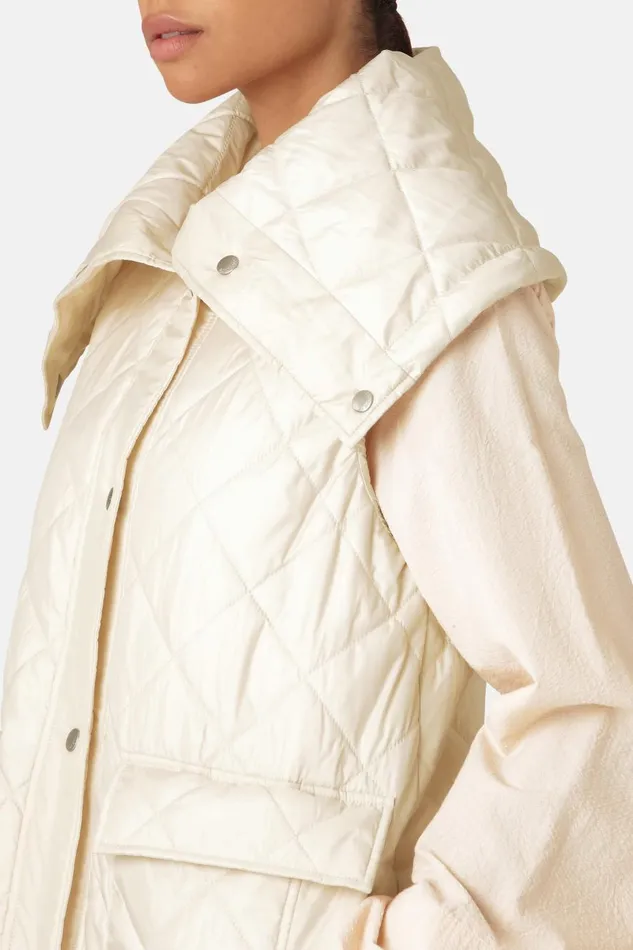 Ilse Jacobsen Padded Vest 8211 Whitecap Women Jackets And Coats