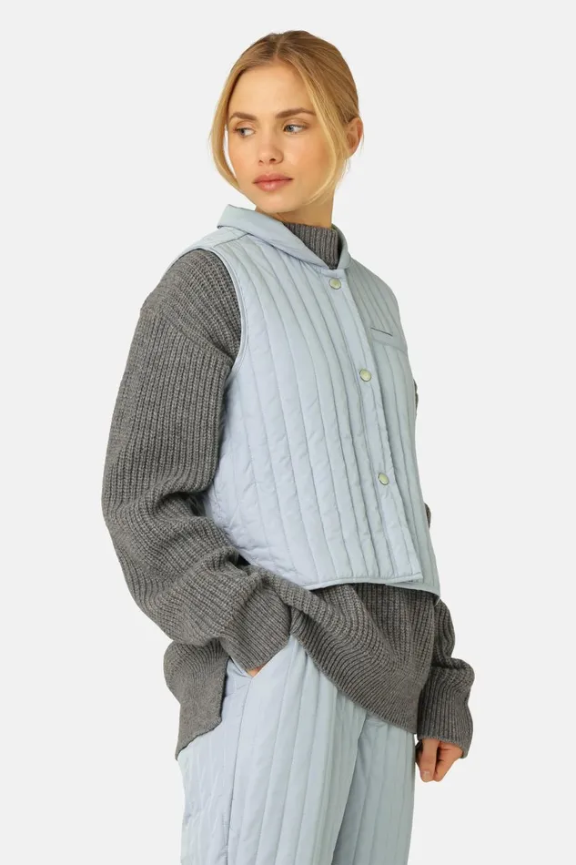 Ilse Jacobsen Quilt Vest 8211 Pale Petroleum Women Jackets And Coats Ilse Jacobsen Quilt Vest 8211 Pale Petroleum Women Jackets And Coats