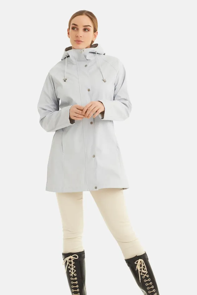 Ilse Jacobsen Raincoat 8211 White Blue Women Raincoats