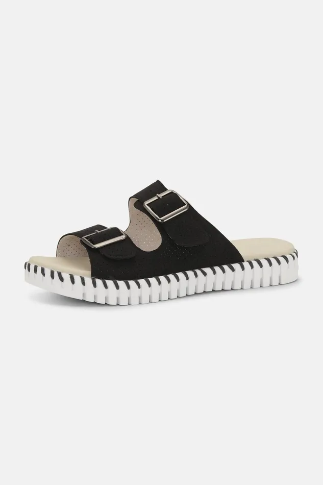 Ilse Jacobsen Sandals 8211 Black Women Tulip Flats Ilse Jacobsen Sandals 8211 Black Women Tulip Flats