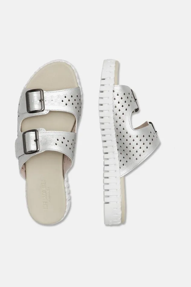 Ilse Jacobsen Sandals 8211 Silver Women Tulip Flats Ilse Jacobsen Sandals 8211 Silver Women Tulip Flats