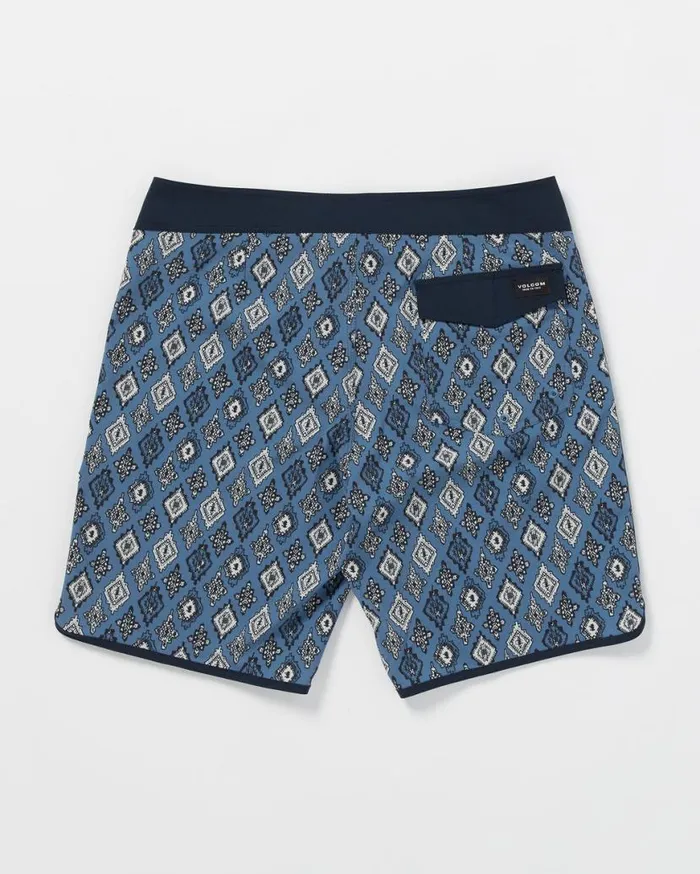 Inherent Scallop ModTech Trunks 8211 Blueberry Mens Volcom Boardshorts and Trunks
