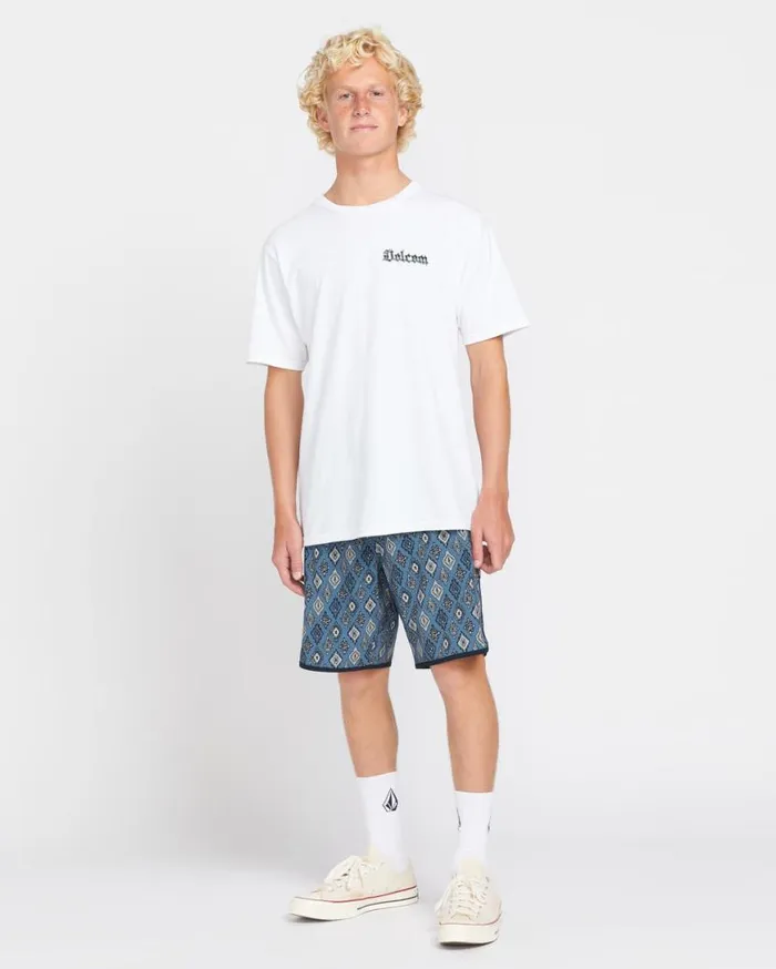 Inherent Scallop ModTech Trunks 8211 Blueberry Mens Volcom Boardshorts and Trunks