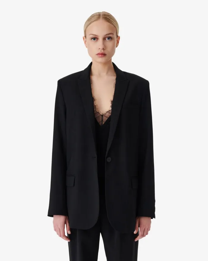 IRO ALLAN WOOL BLAZER JACKET Black Women Jackets and Coats
