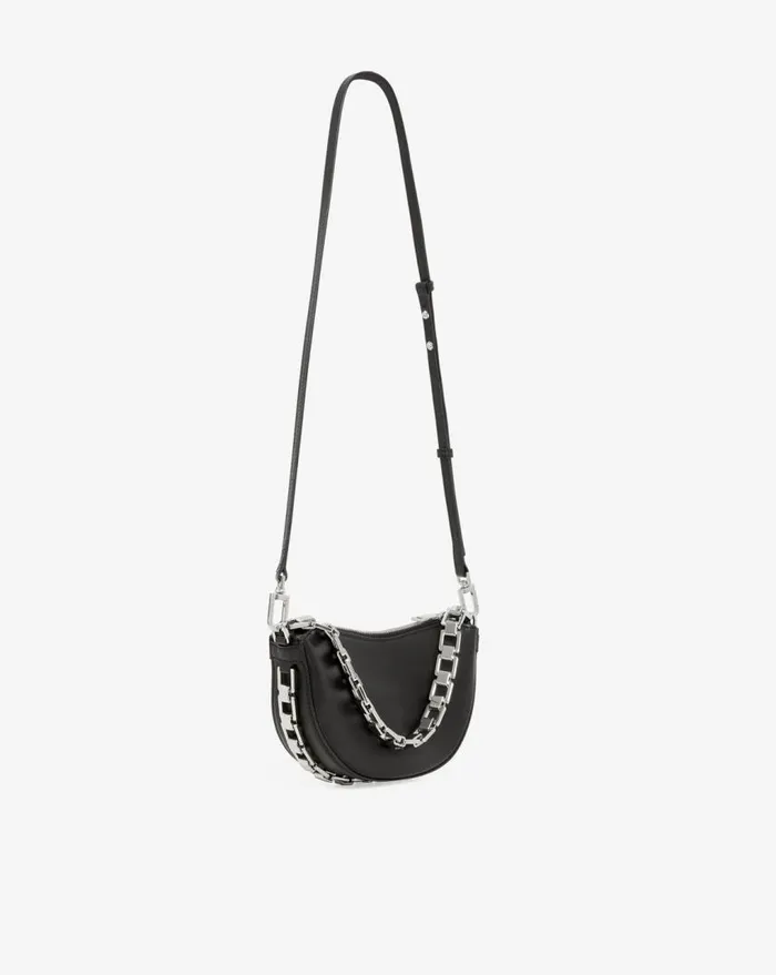 IRO ARC BABY CHAIN LEATHER SHOULDER BAG Black Women Bags