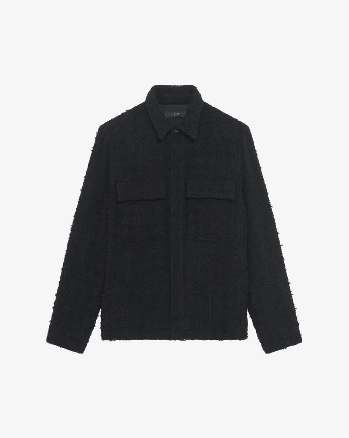 IRO BALE TWEED OVERSHIRT Black Men Jackets and Coats