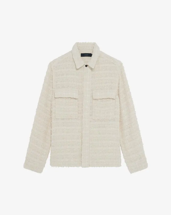 IRO BALE TWEED OVERSHIRT Black Men Jackets and Coats