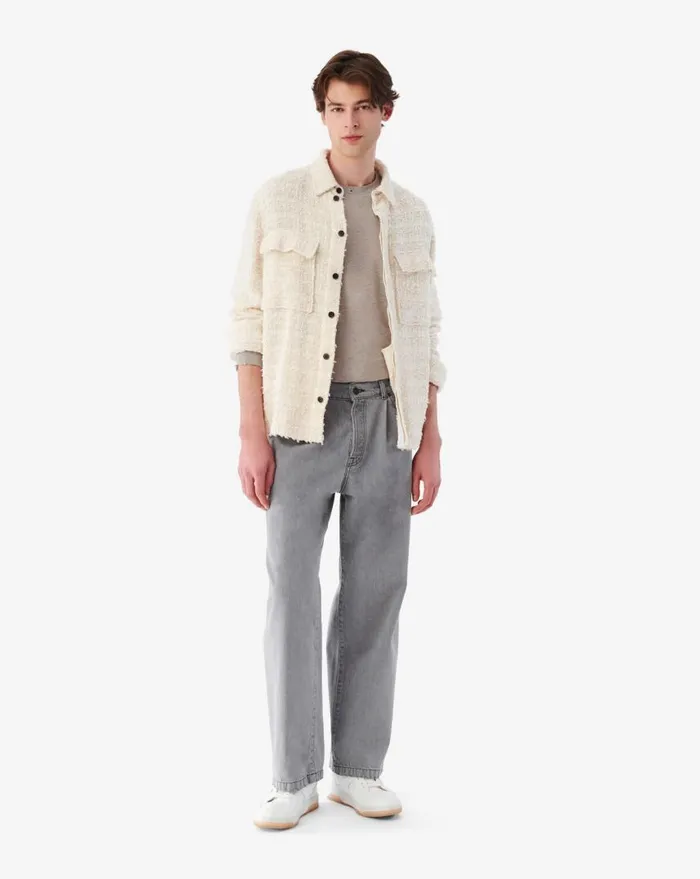 IRO BALE TWEED OVERSHIRT Black Men Jackets and Coats
