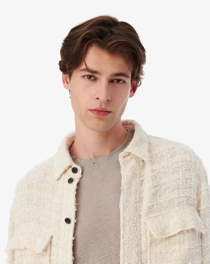IRO BALE TWEED OVERSHIRT Black Men Jackets and Coats