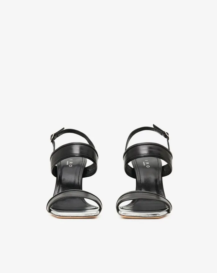 IRO CHLORITE HEELED SANDALS Blacksilver Women Sandals