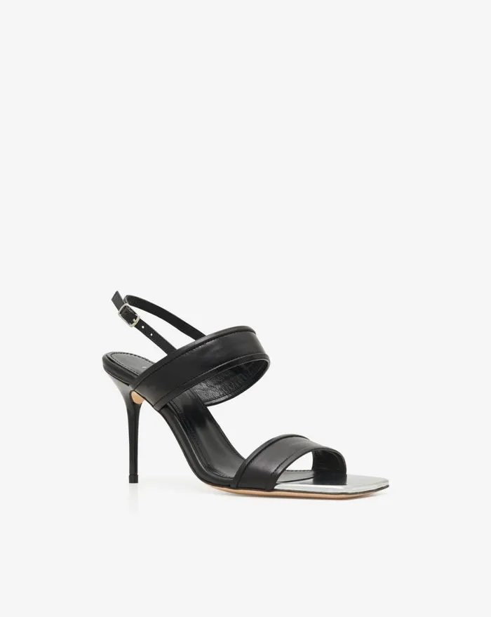 IRO CHLORITE HEELED SANDALS Blacksilver Women Sandals