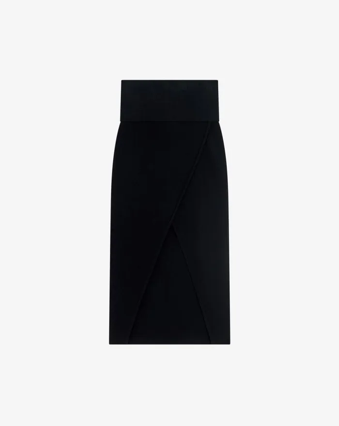 IRO ENOLA KNIT WRAP SKIRT Black Women Shorts and Skirts