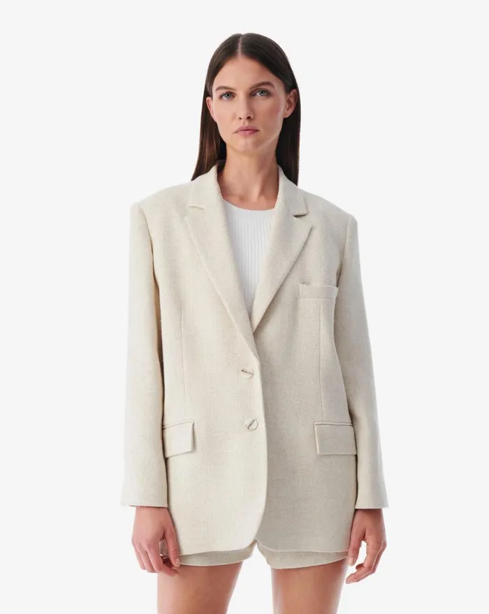 IRO GARAZI OVERSIZED SUIT JACKET Beige Women Jackets and Coats