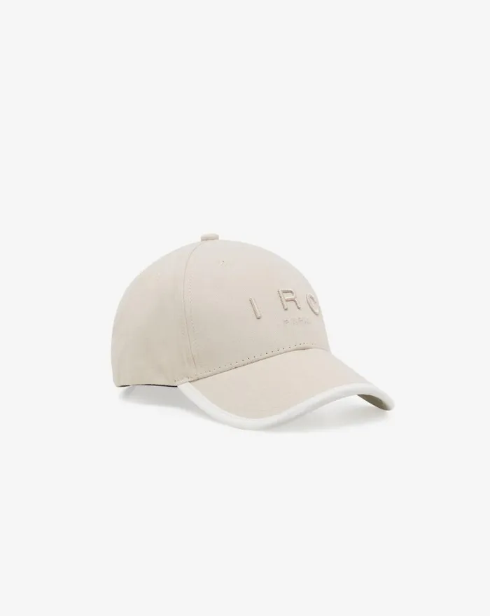 IRO GREB LINE EMBROIDERED CAP Light Beige White Women Hats