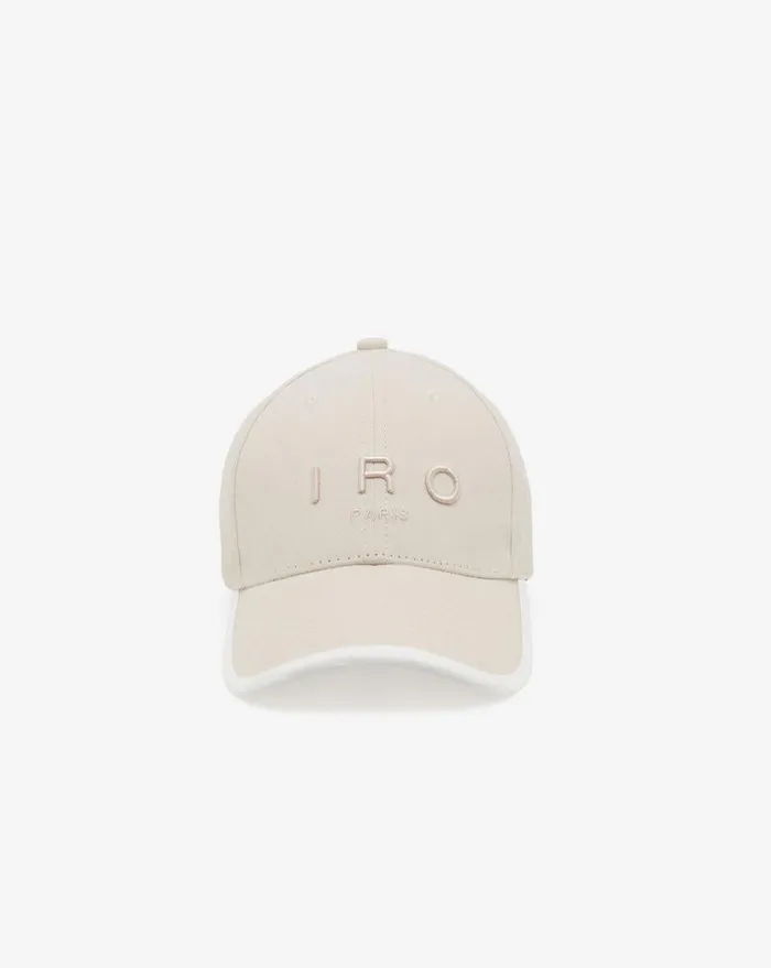 IRO GREB LINE EMBROIDERED CAP Light Beige White Women Hats