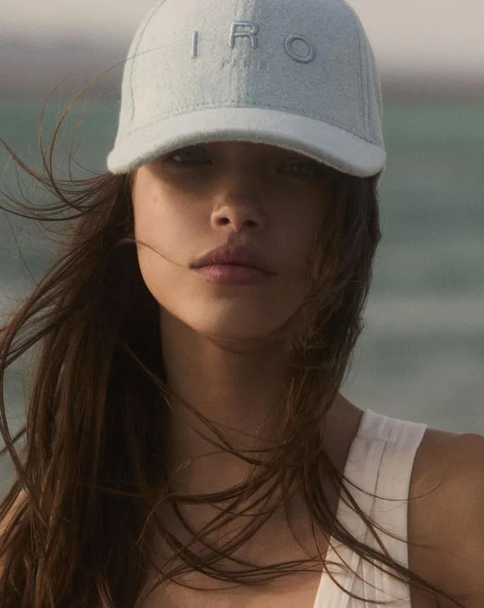 IRO GREB SPONGE EMBROIDERED CAP Crystal Blue Women Hats