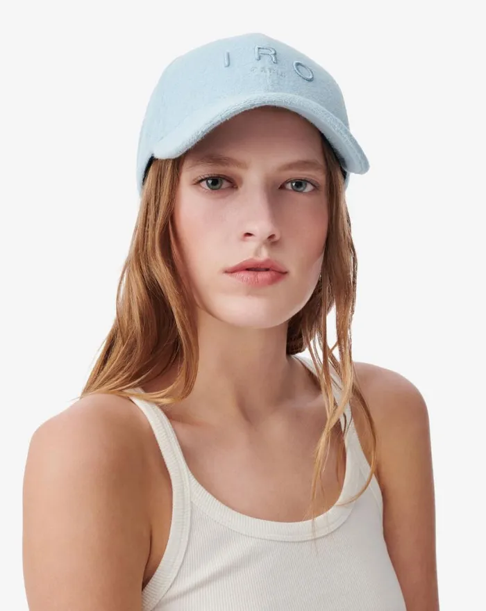 IRO GREB SPONGE EMBROIDERED CAP Crystal Blue Women Hats