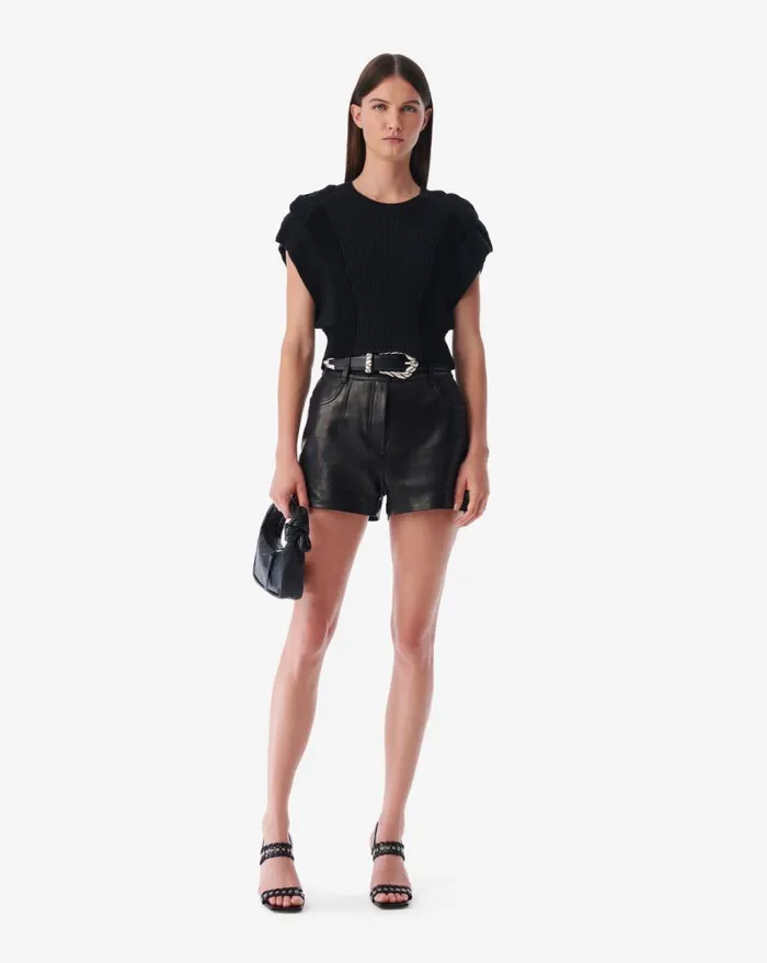 IRO KALOU SLEEVELESS ROUND NECK SWEATER Black Women Knits