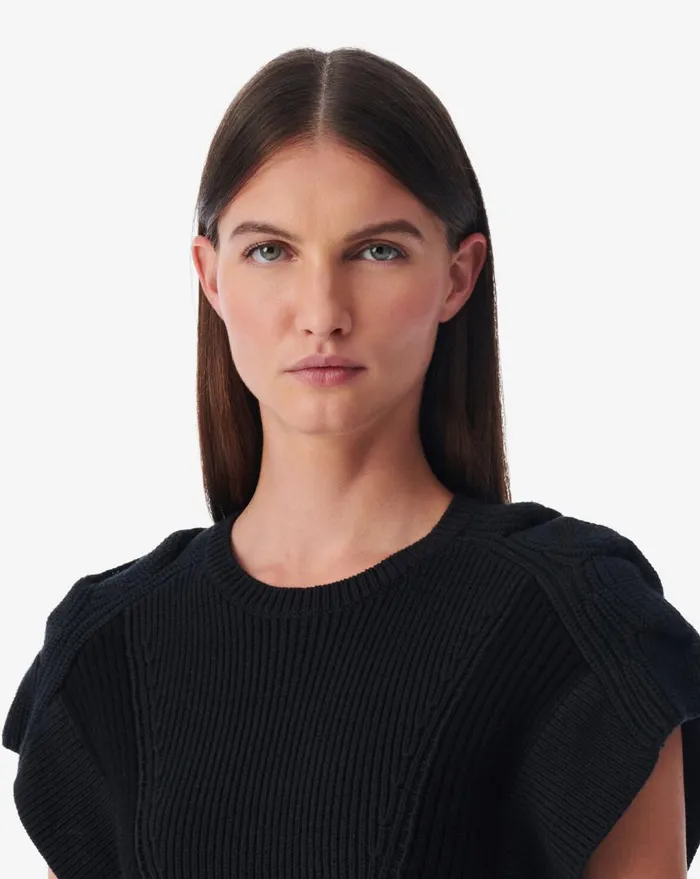 IRO KALOU SLEEVELESS ROUND NECK SWEATER Black Women Knits