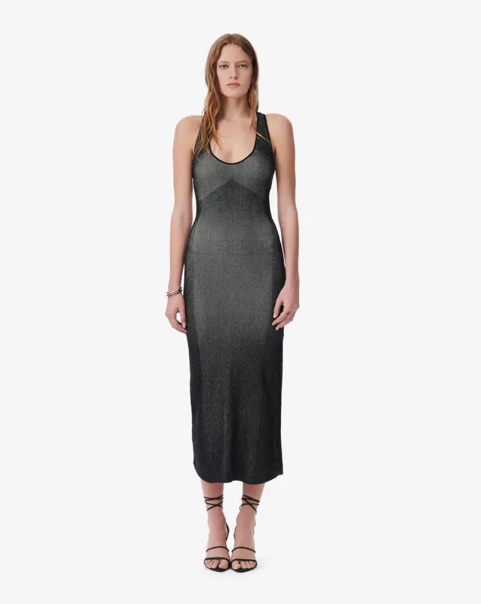 IRO KITZY CROSS BACK KNIT DRESS Blackwhite Women Dresses