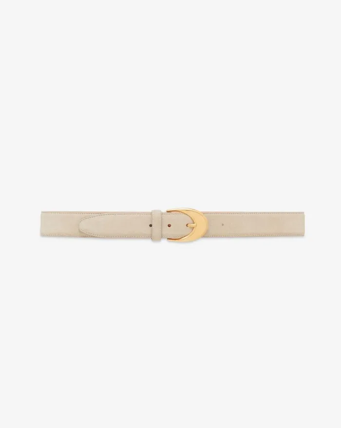 IRO LORA SUEDE LEATHER BELT Sand Women Belts