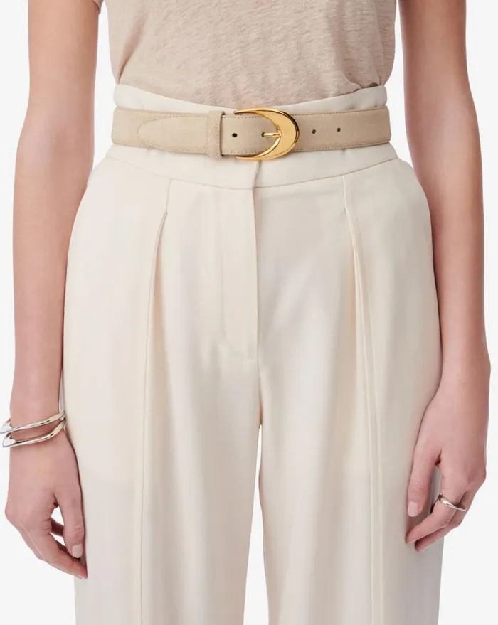 IRO LORA SUEDE LEATHER BELT Sand Women Belts