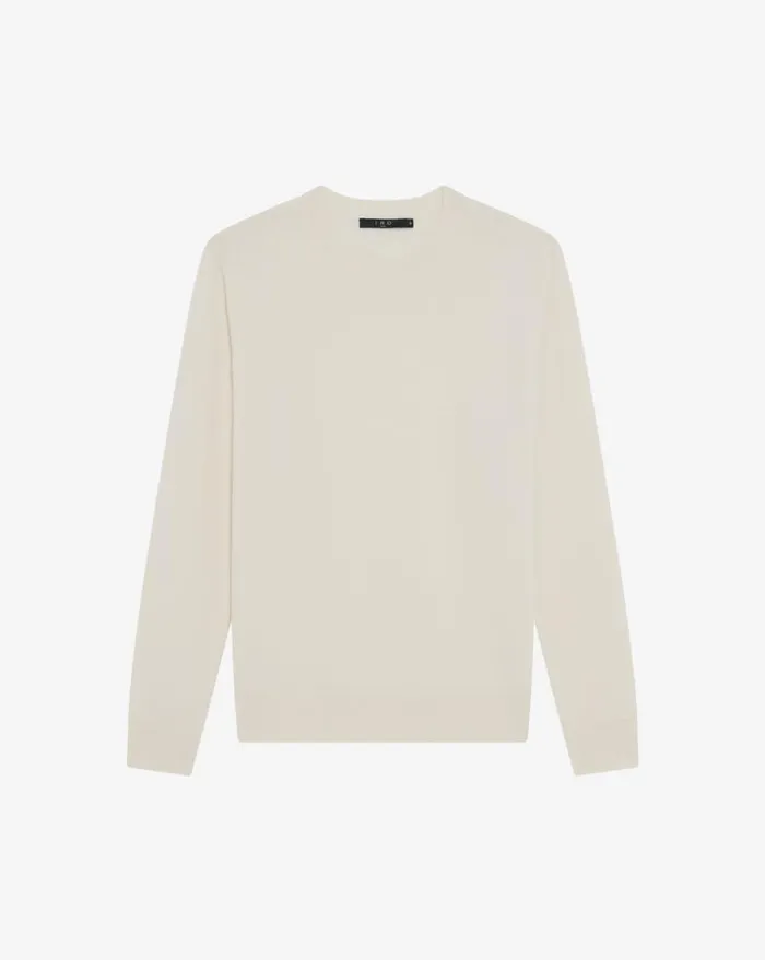 IRO MALEYO ROUNDNECK WOOL SWEATER Ecru Men Sweaters