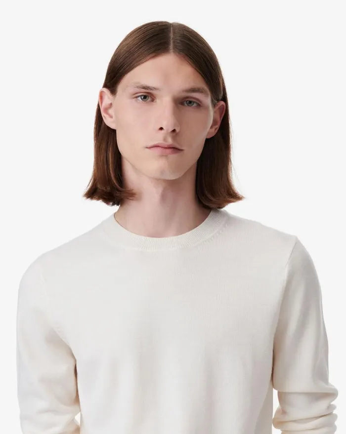 IRO MALEYO ROUNDNECK WOOL SWEATER Ecru Men Sweaters