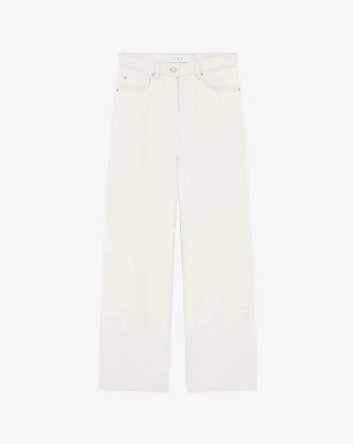IRO MARTINE HIGHWAISTED CROPPED JEANS Beige Natural White Women Jeans