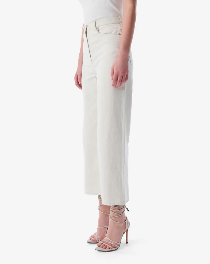 IRO MARTINE HIGHWAISTED CROPPED JEANS Beige Natural White Women Jeans