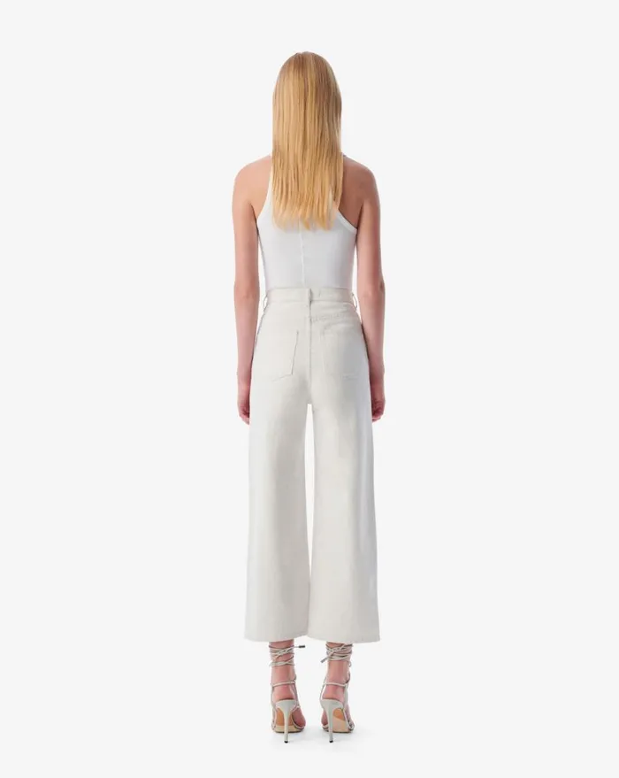 IRO MARTINE HIGHWAISTED CROPPED JEANS Beige Natural White Women Jeans