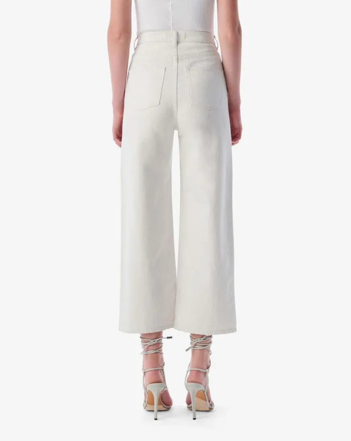 IRO MARTINE HIGHWAISTED CROPPED JEANS Beige Natural White Women Jeans