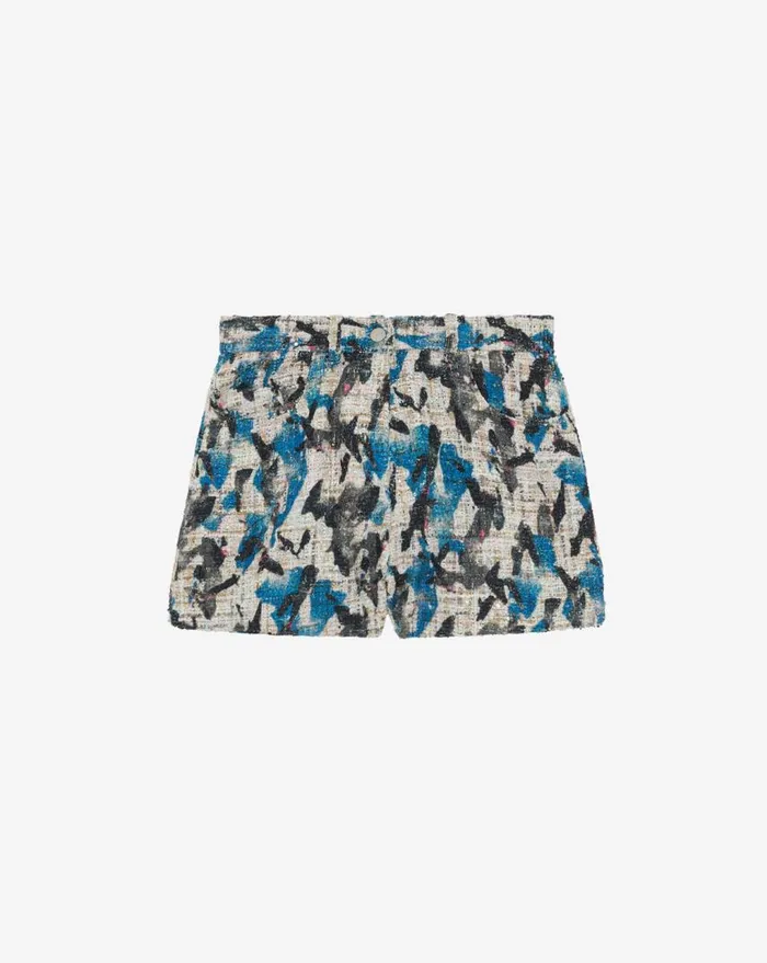 IRO NORIANE SHORT TWEED SHORTS WITH SEQUINS Multico Women Shorts and Skirts
