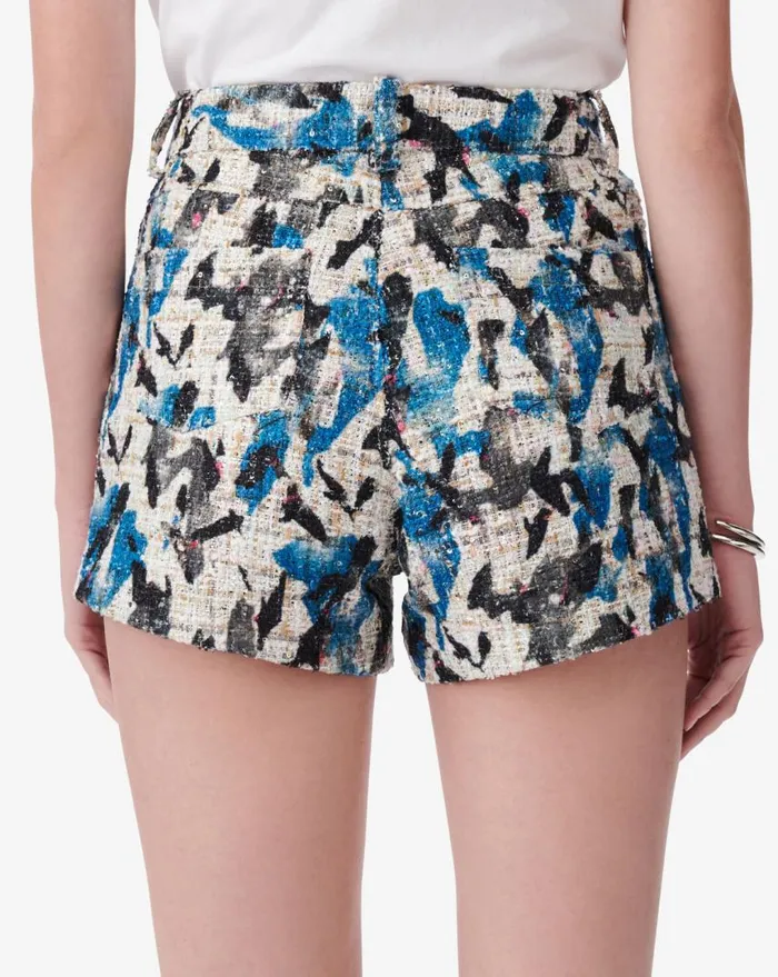 IRO NORIANE SHORT TWEED SHORTS WITH SEQUINS Multico Women Shorts and Skirts