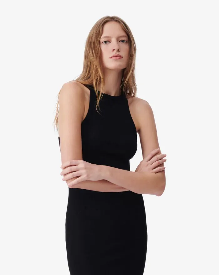 IRO PALOMO LONG SLEEVELESS DRESS Black Women Dresses