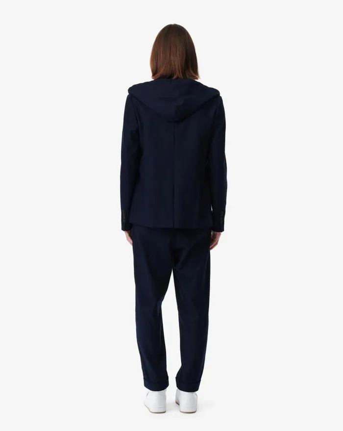 IRO RIDLEY HOODED JACKET Dark Navy Men Jackets and Coats