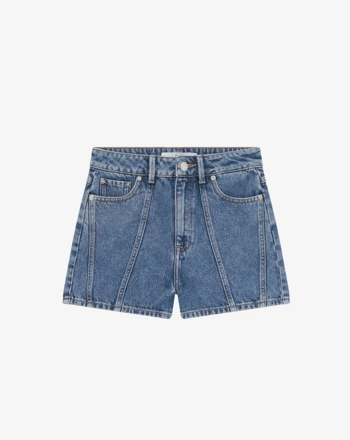 IRO SARAHI CROPPED DENIM SHORTS Mid Blue Women Shorts and Skirts