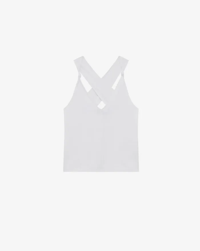 IRO TEKKIO KNOT VNECK TOP Black Women Tops and Shirts