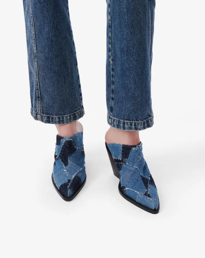 IRO ZOLA PATCHWORK MULES Patchwork Denim Women Sandals