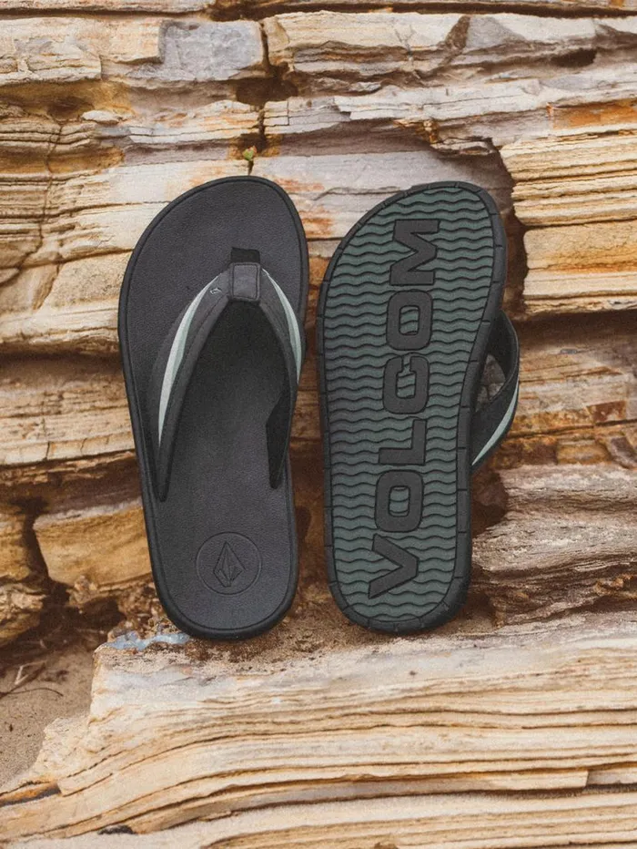 Jack Robinson Sandals 8211 Black Mens Volcom Sandals