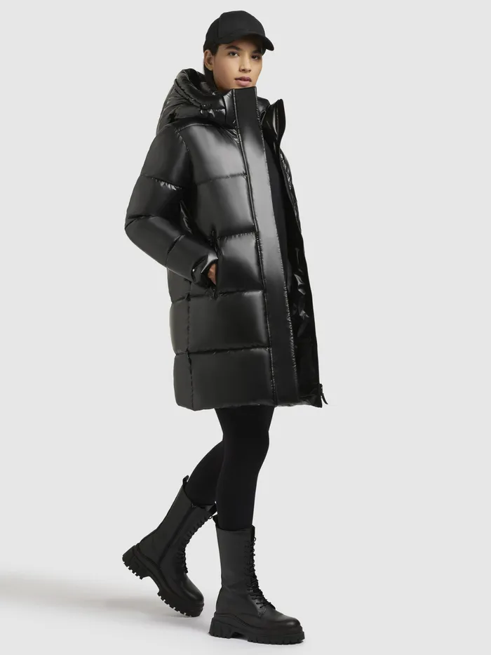 Jacke HAYA SHINY Schwarz Women Quilted Jackets KHUJO